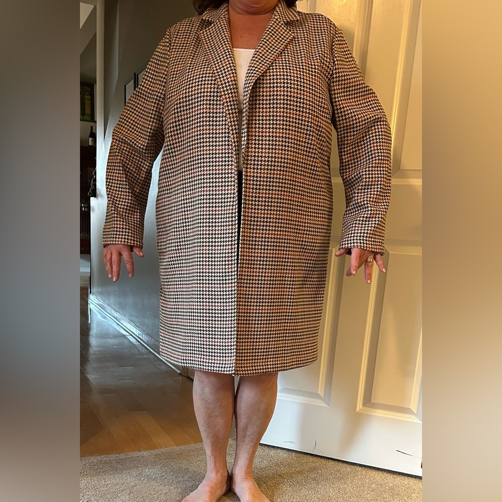 J. Jill Brown Houndstooth Coat